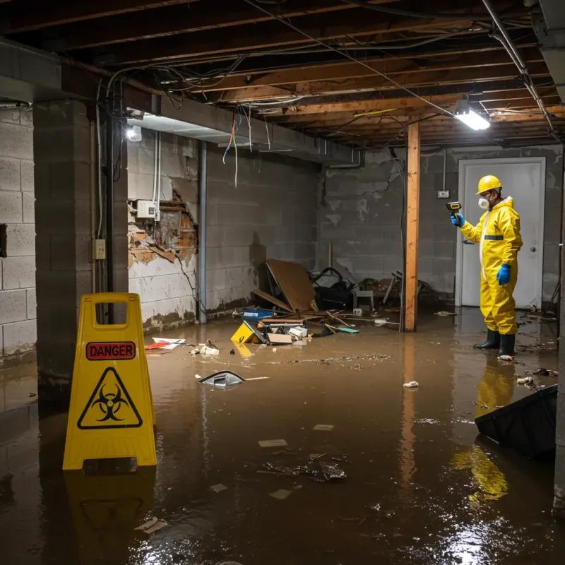 Flooded Basement Electrical Hazard in Jewell County, KS Property